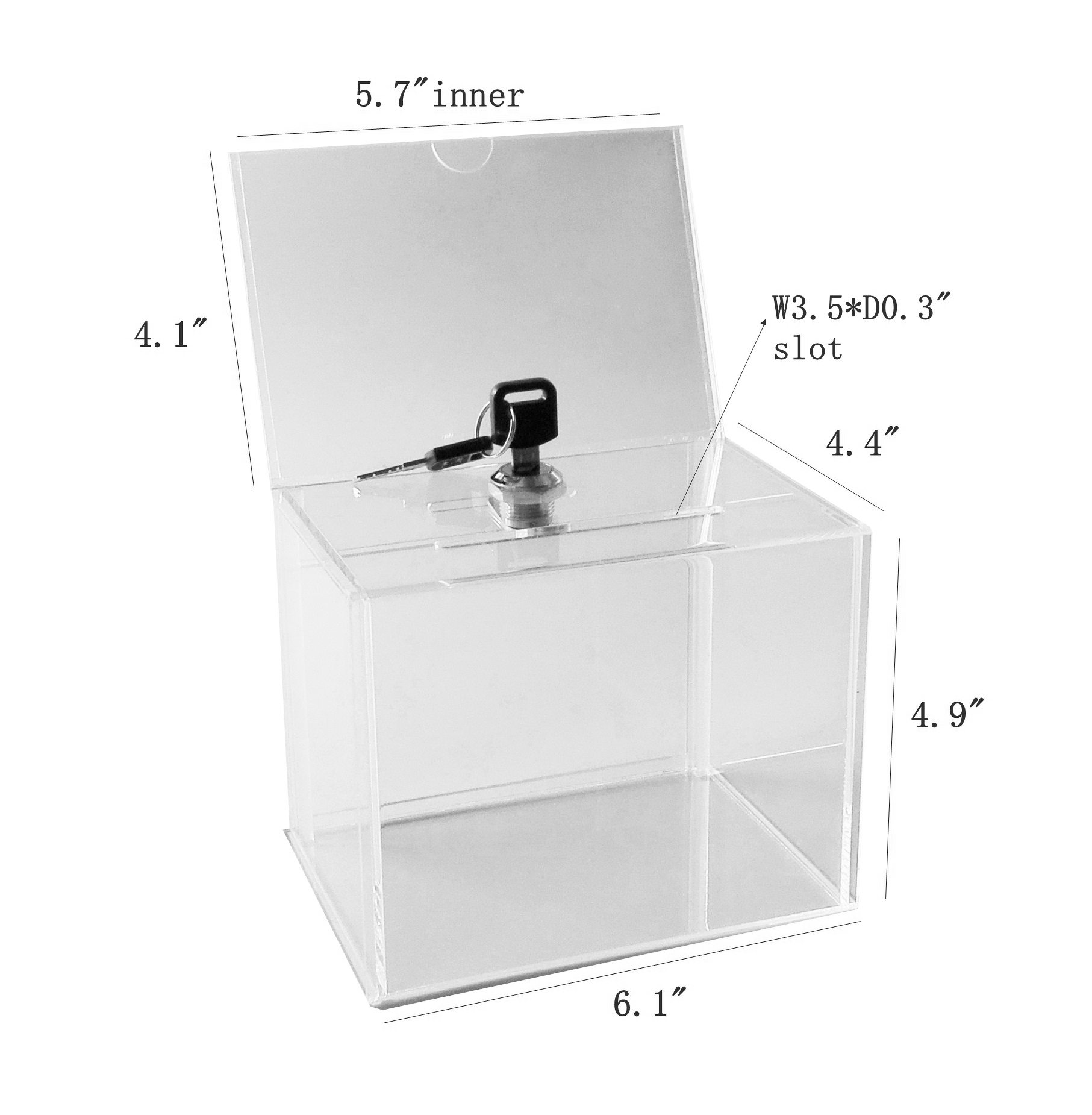 Tip Box Acrylic Ballot Box Plexiglass Donation Box Sign Holder